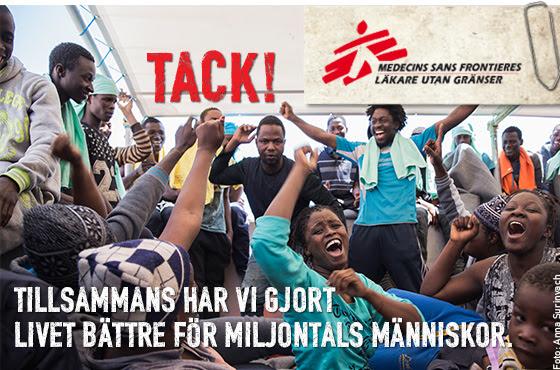 Team Olivia stödjer Läkare Utan Gränser